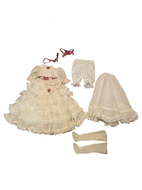 Vintage Victorian-style Doll Clothing Set